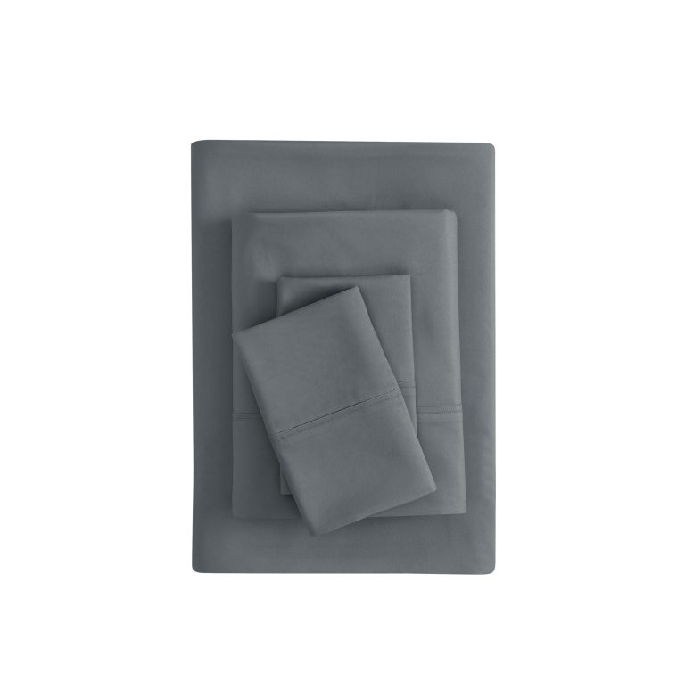 Mainstays Super Soft Brushed Microfiber Bed Sheet Set, Soothing Gray, Queen, 4 Piece